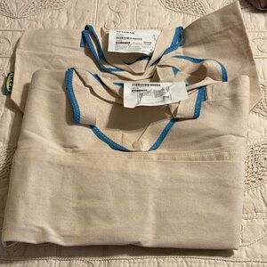IKEA Beige Canvas Totes 13Gal and 3 Gal. Canvas version of the iconic blue.